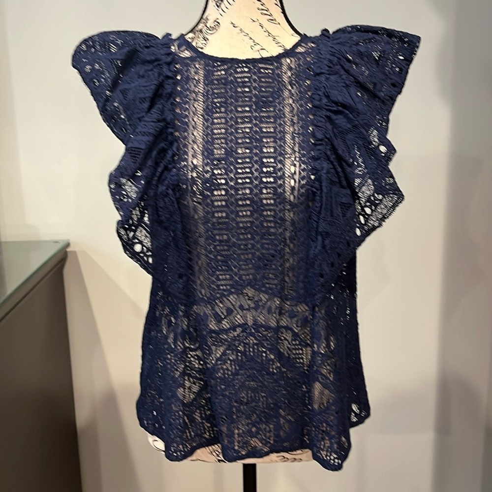 Beautiful ruffled blouse lace details absolutely gorgeous